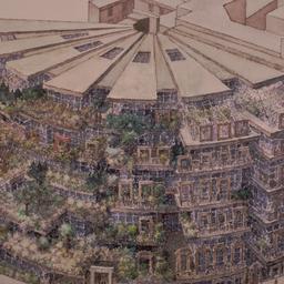 Aerial perspective drawing.