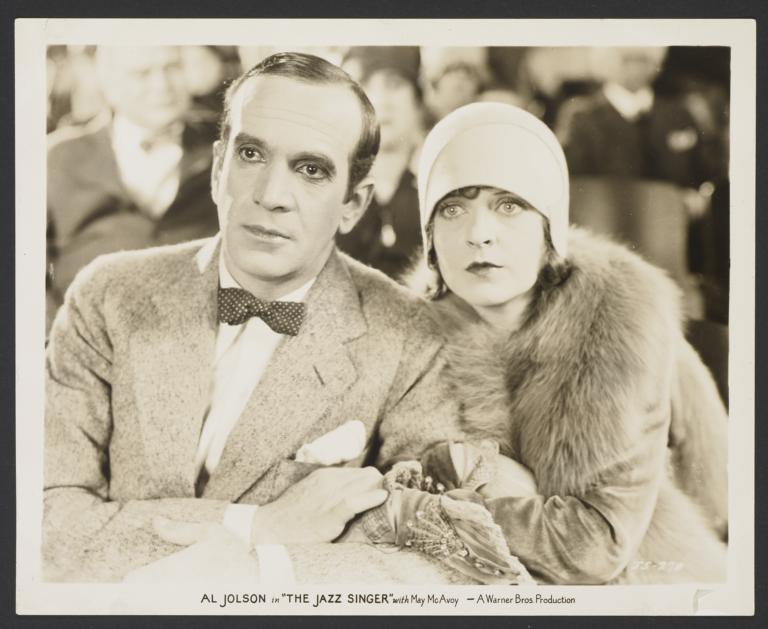 Al Jolson in "the Jazz Singer" with May McAvoy