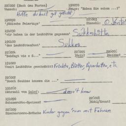 Western questionnaire, answ...