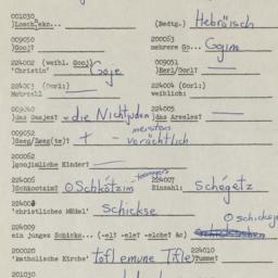 Western questionnaire, answ...