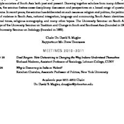Schedules, South Asia, semi...
