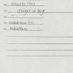 Eastern questionnaire, answ...