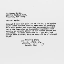 Letter from Emily H. Clay t...