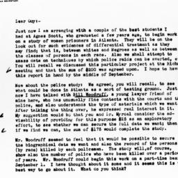 Letter from Arthur Raper to...