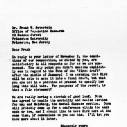 Letter from Dorothy Swaine ...