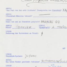 Western questionnaire, answ...