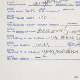 Western questionnaire, answ...