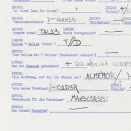 Western questionnaire, answ...