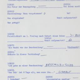 Western questionnaire, answ...