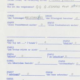 Western questionnaire, answ...