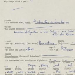 Western questionnaire, answ...