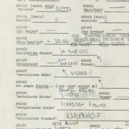 Western questionnaire, answ...