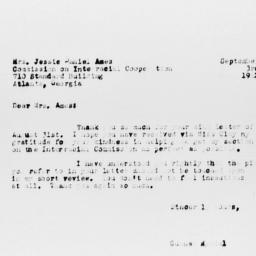 Letter from Gunnar Myrdal t...