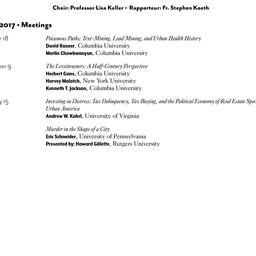 Schedules, City, seminar 45...