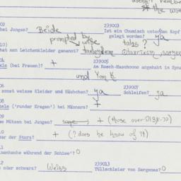 Western questionnaire, answ...