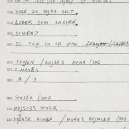 Eastern questionnaire, answ...