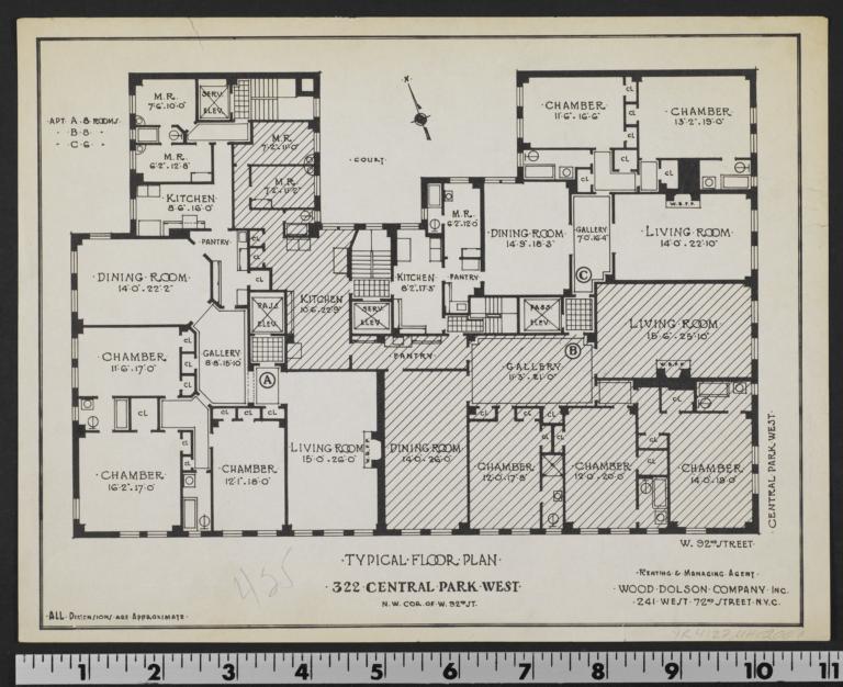 322 Central Park West, Typical Floor Plan Columbia