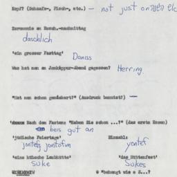 Western questionnaire, answ...
