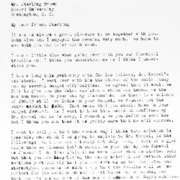 Letter from Gunner Myrdal t...