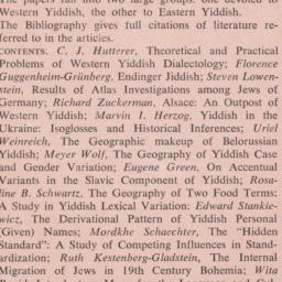 The Field of Yiddish