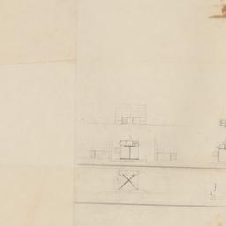Desk, bookshelf plans, elev...