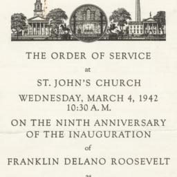 Order of Service at Saint J...