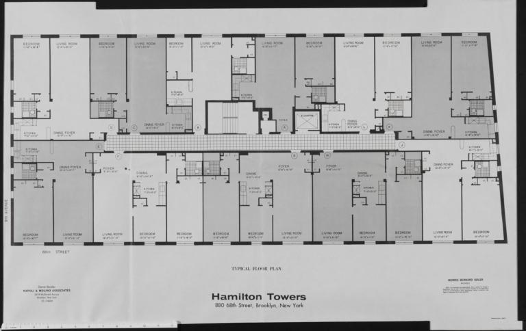 Hamilton Towers, 880 68 Street, Typical Floor Plan The