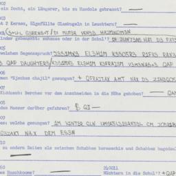 Western questionnaire, answ...