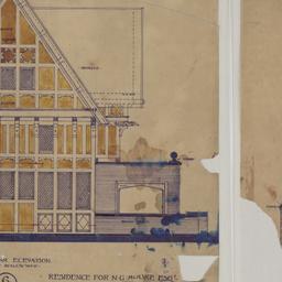 Stable rear, front elevations