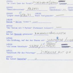 Western questionnaire, answ...