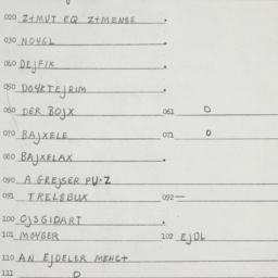 Eastern questionnaire, answ...