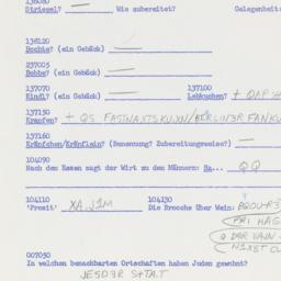 Western questionnaire, answ...