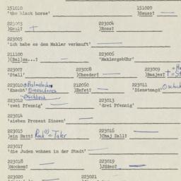 Western questionnaire, answ...
