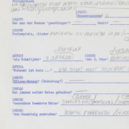 Western questionnaire, answ...