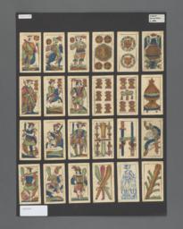 Standard deck of playing cards with Italian suits, Piacentine pattern
