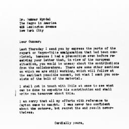Letter from Louis Wirth to ...