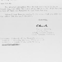 Letter from Charles Dollard...