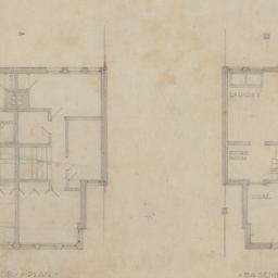 Basement, second floor plans