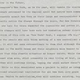 New York's Future as I ...