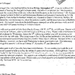 Announcements, 2004-09-10. ...