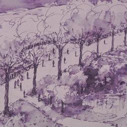 Aerial perspective drawing.