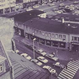 Aerial city view.