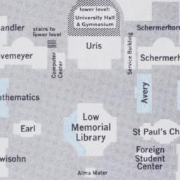 Campus map with blue shadin...