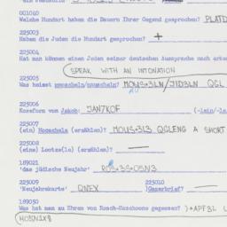 Western questionnaire, answ...