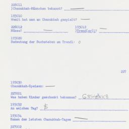 Western questionnaire, answ...