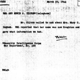 Memorandum from Robert M. L...