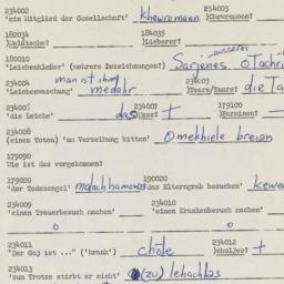Western questionnaire, answ...