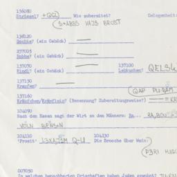 Western questionnaire, answ...