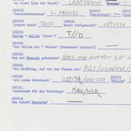 Western questionnaire, answ...
