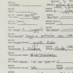Western questionnaire, answ...